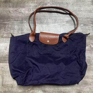 Longchamp Le Pliage Nylon Medium Shoulder Tote in Purple